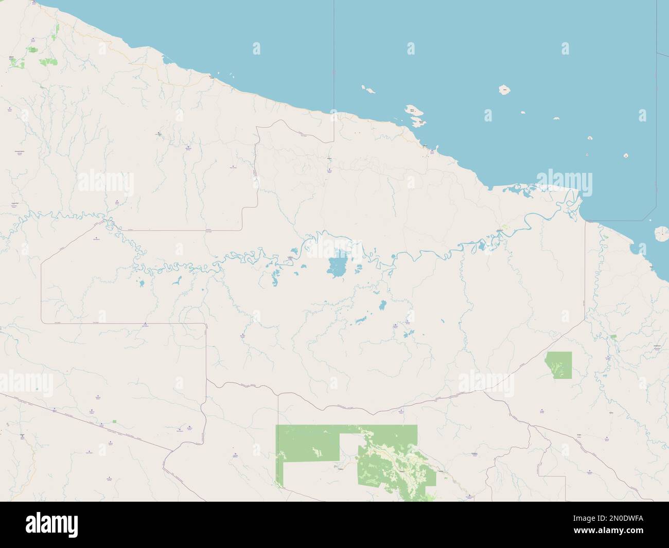 East Sepik, province of Papua New Guinea. Open Street Map Stock Photo
