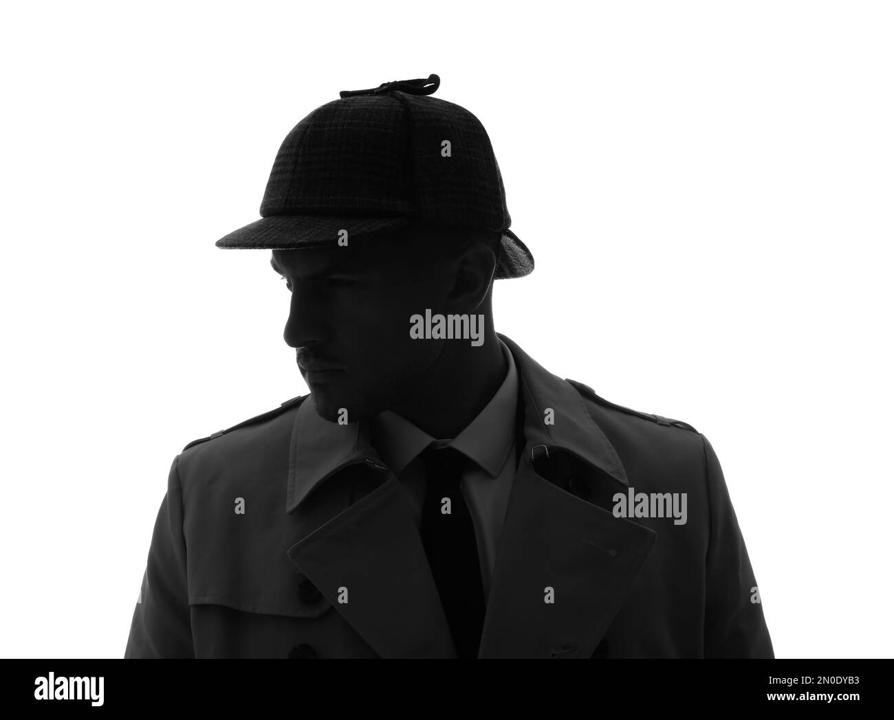 Private detective silhouette Black and White Stock Photos & Images - Alamy