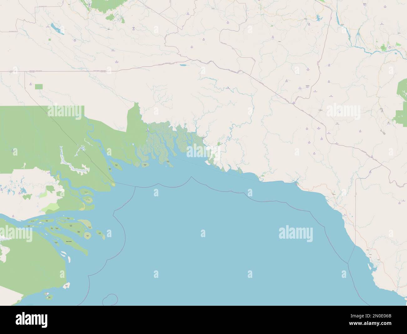 Gulf, province of Papua New Guinea. Open Street Map Stock Photo - Alamy