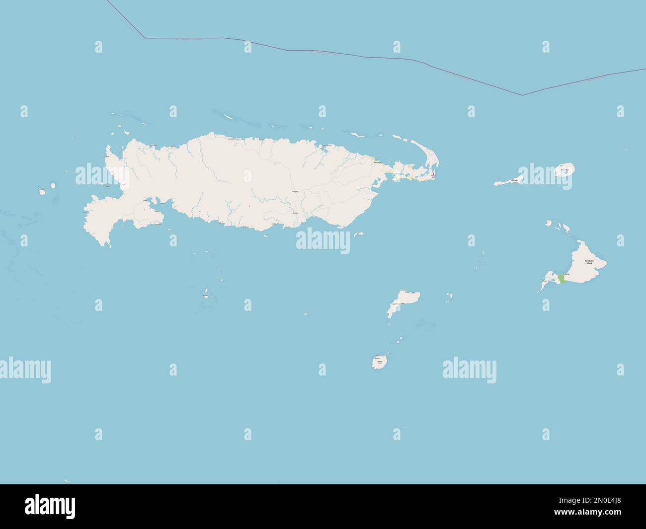 Manus, province of Papua New Guinea. Open Street Map Stock Photo