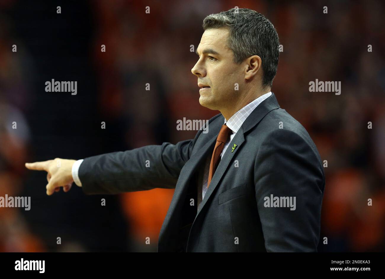 Virginia Head Coach Tony Bennett Calls A Play During An Atlantic Coast ...