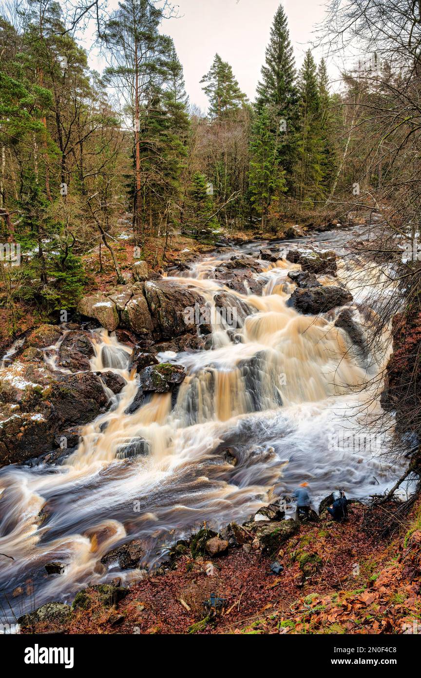 The Danish falls in the the Halland region of Sweden. Stock Photo