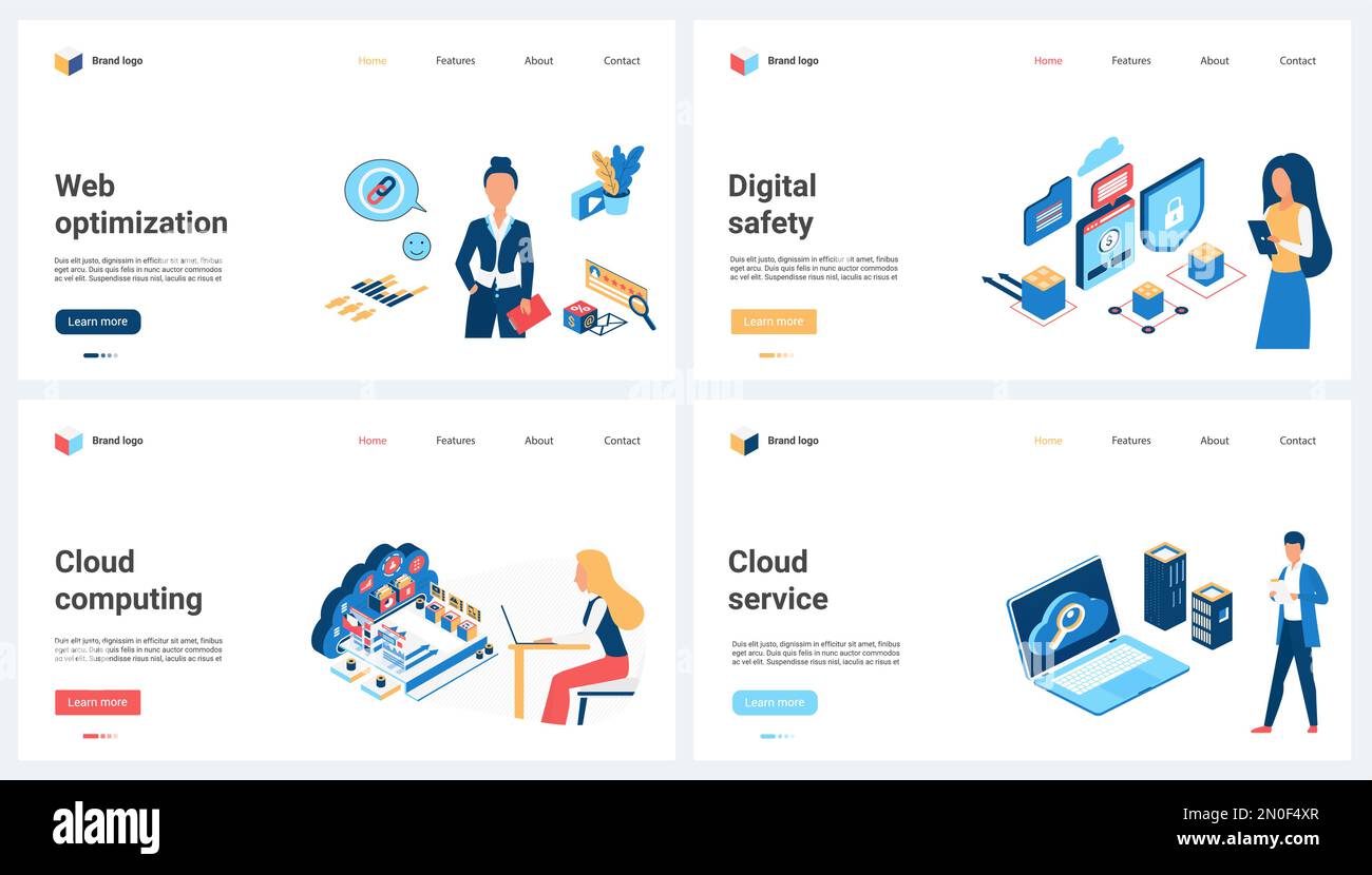 Image showcasing Cloud computing and web optimization, digital security for online ...