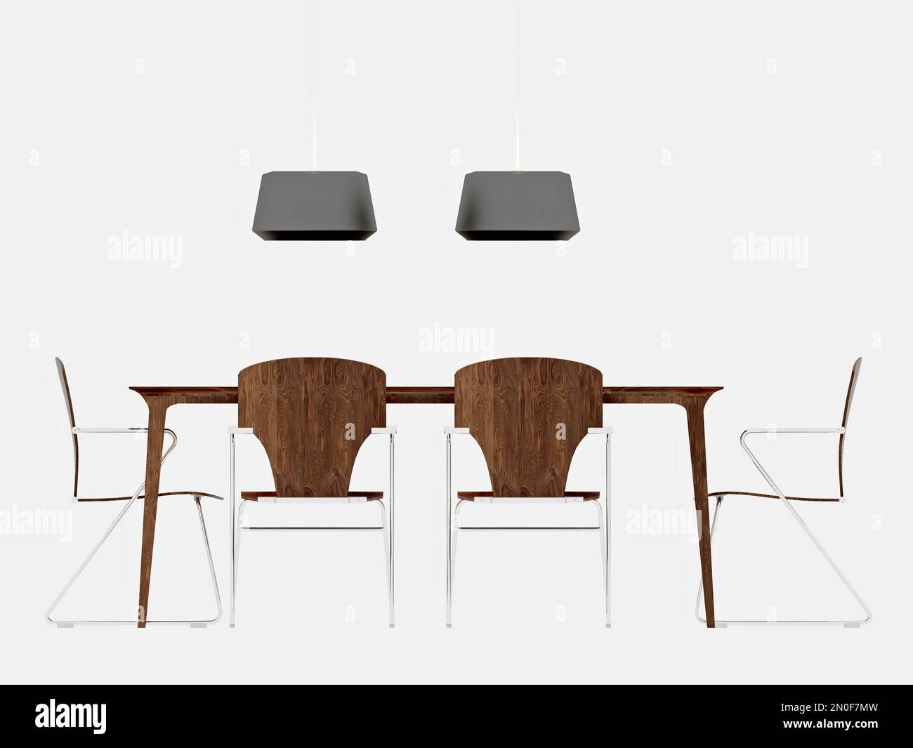 wooden chairs and table Stock Photo Alamy