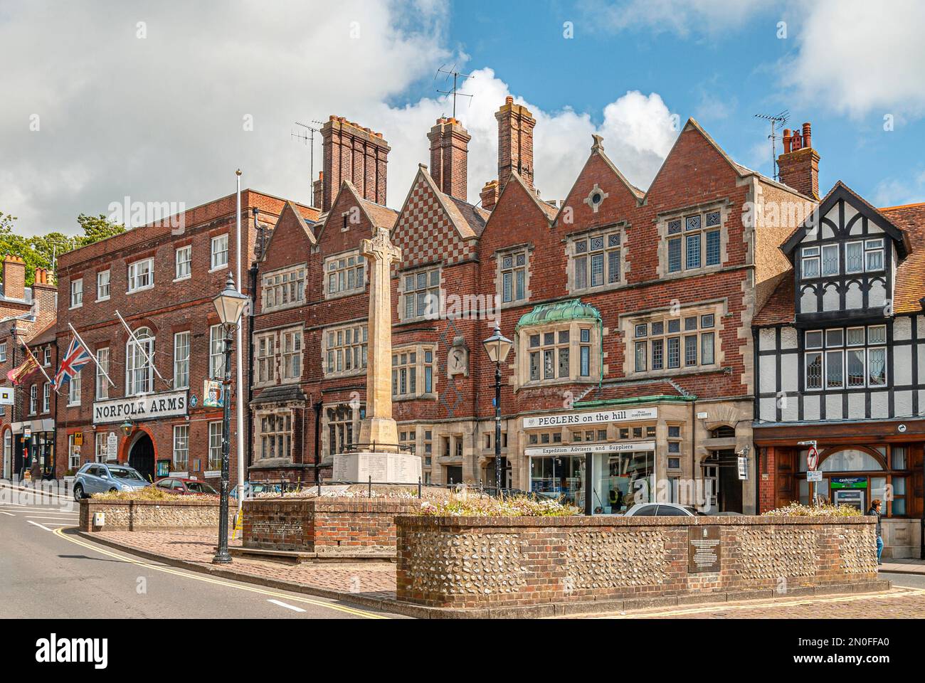 Town centre of Arundel  in West Sussex, South East England. Stock Photo