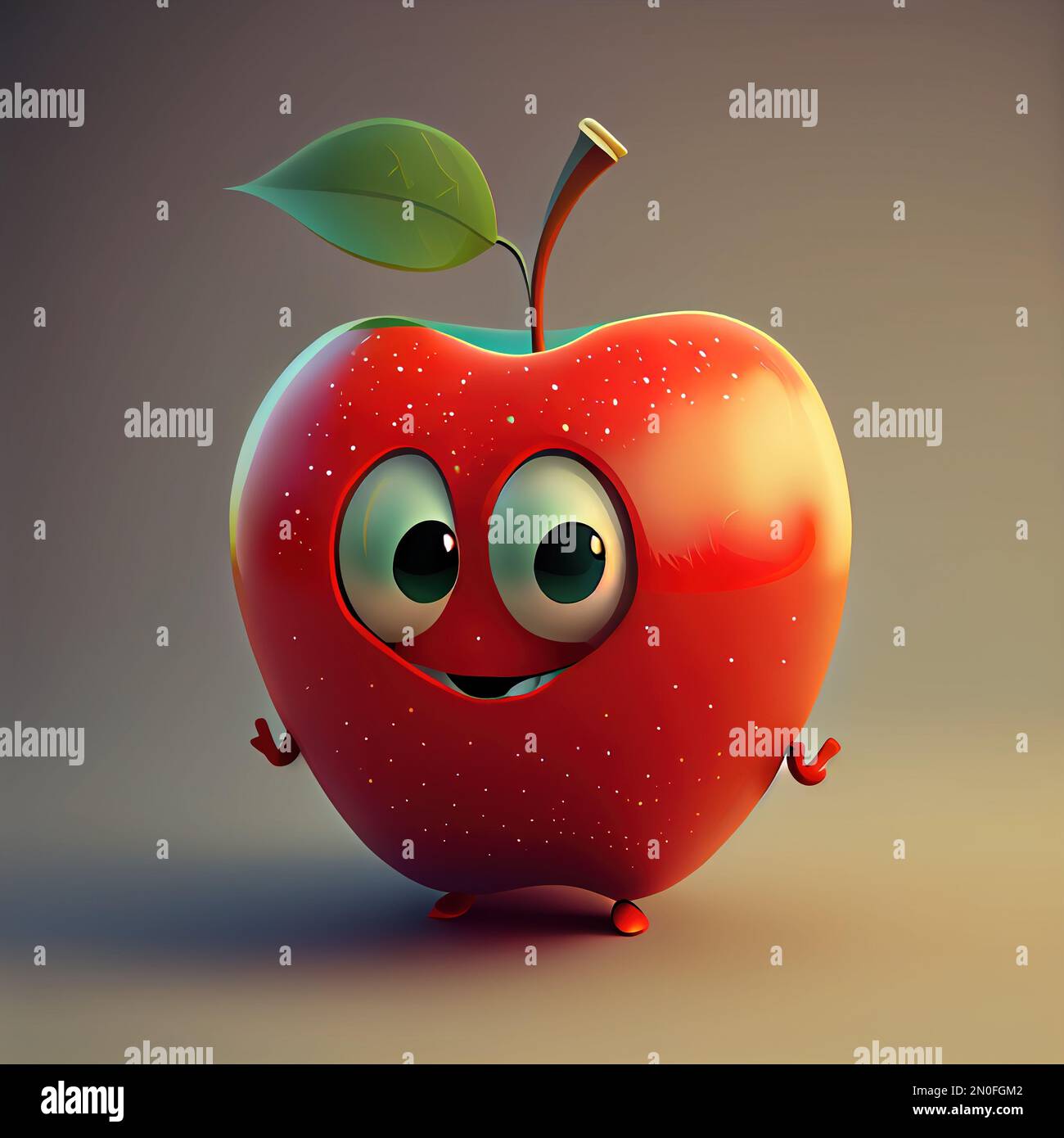 Cute apple cartoon hi-res stock photography and images - Alamy