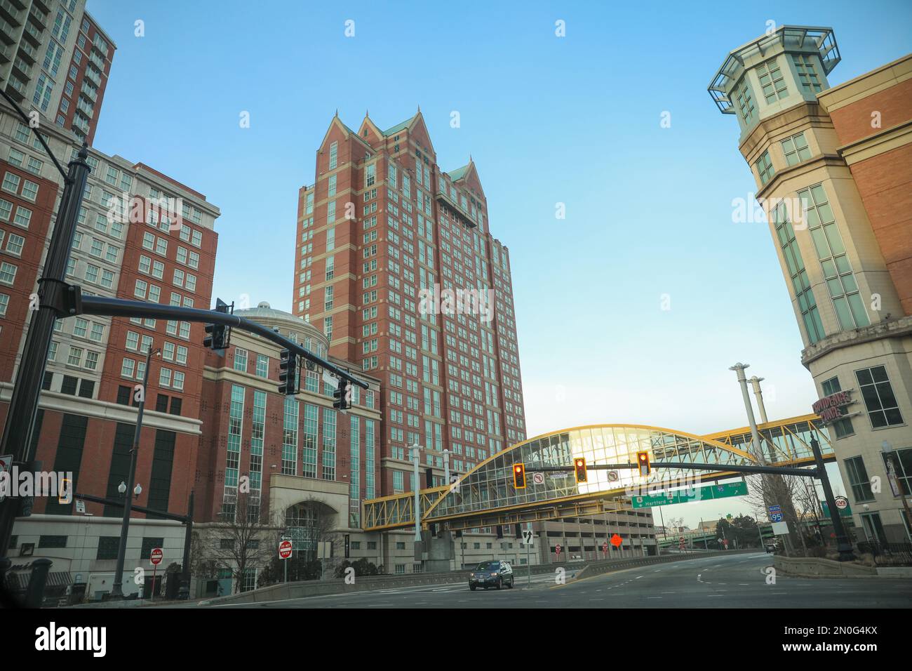 Rhode Island Providence Buildings City tall modern Stock Photo