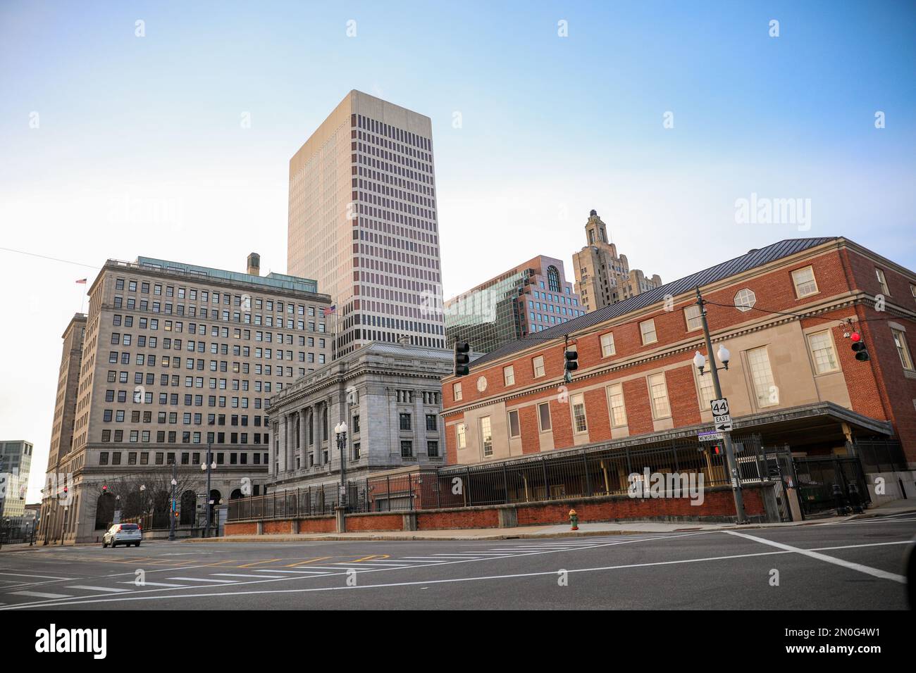 Rhode Island Providence Buildings City tall modern Stock Photo