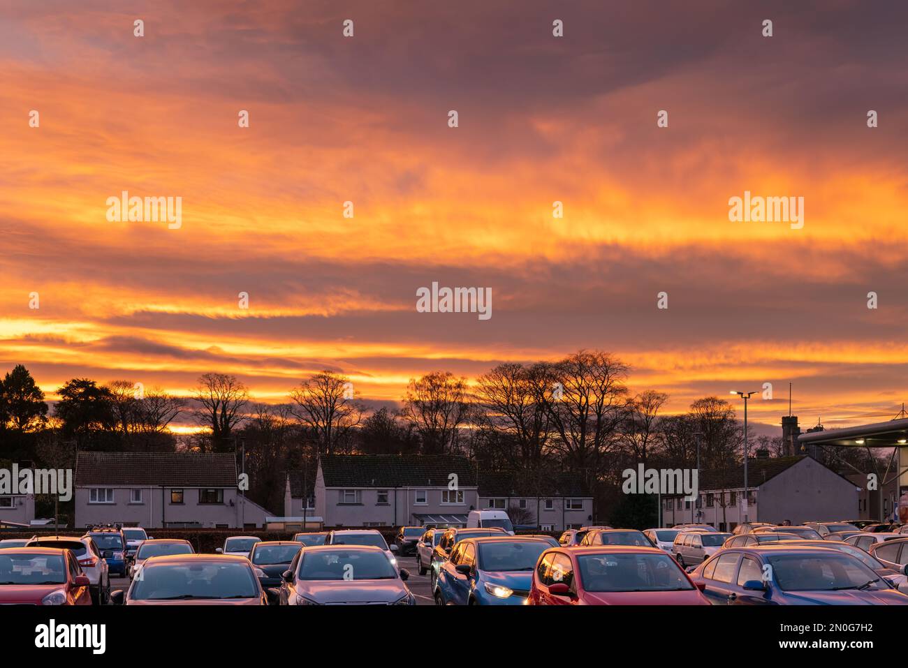 Elgin, Moray, UK. 5th Feb, 2023. This is the scene looking west from