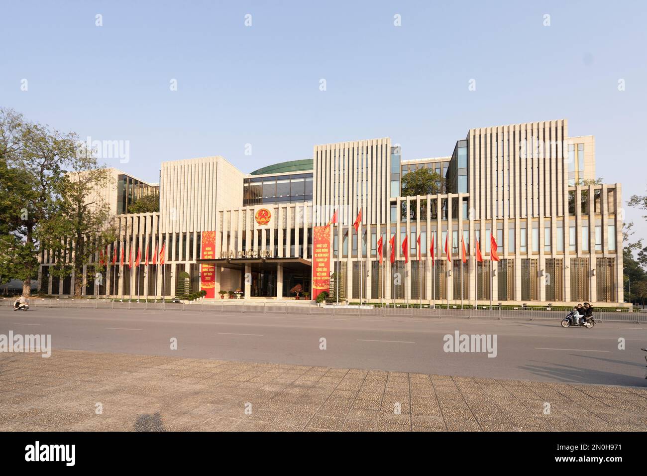 Hanoi, Vietnam, January 2023. exterior view of the Vietnam National Assembly in the city center Stock Photo