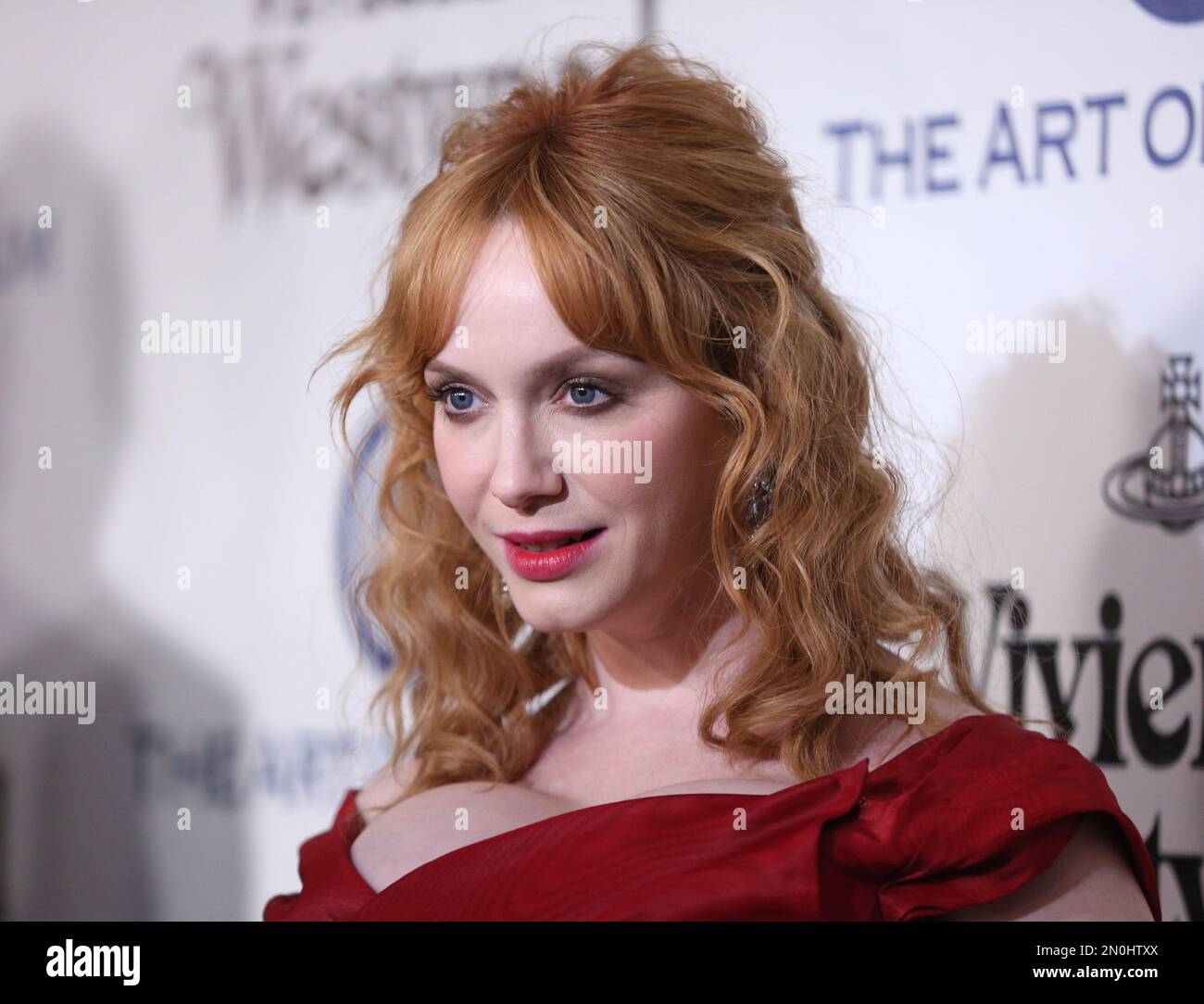 Christina Hendricks arrives at The Art of Elysium's Ninth annual Heaven  Gala at 3LABS on Saturday, Jan. 9, 2016, in Culver City, Calif. (Photo by  Rich Fury/Invision/AP Stock Photo - Alamy, image size:1300x1084