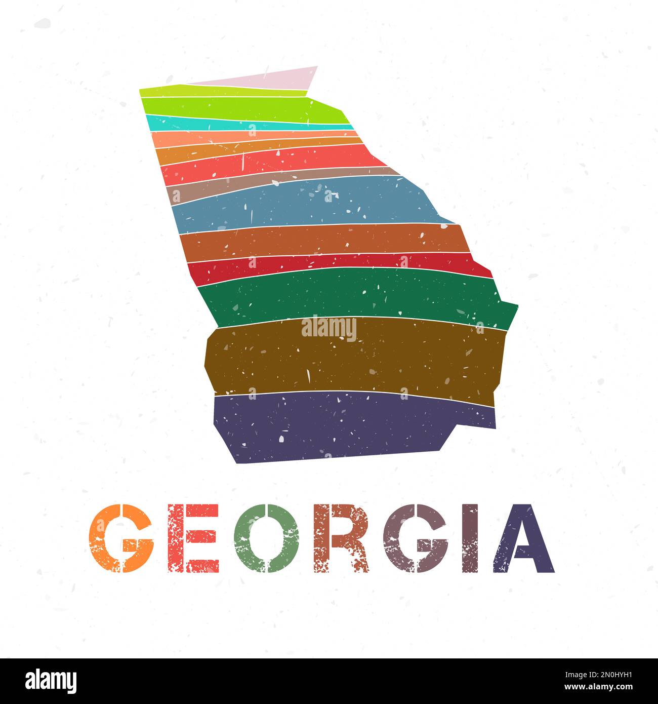 Georgia map design. Shape of the us state with beautiful geometric