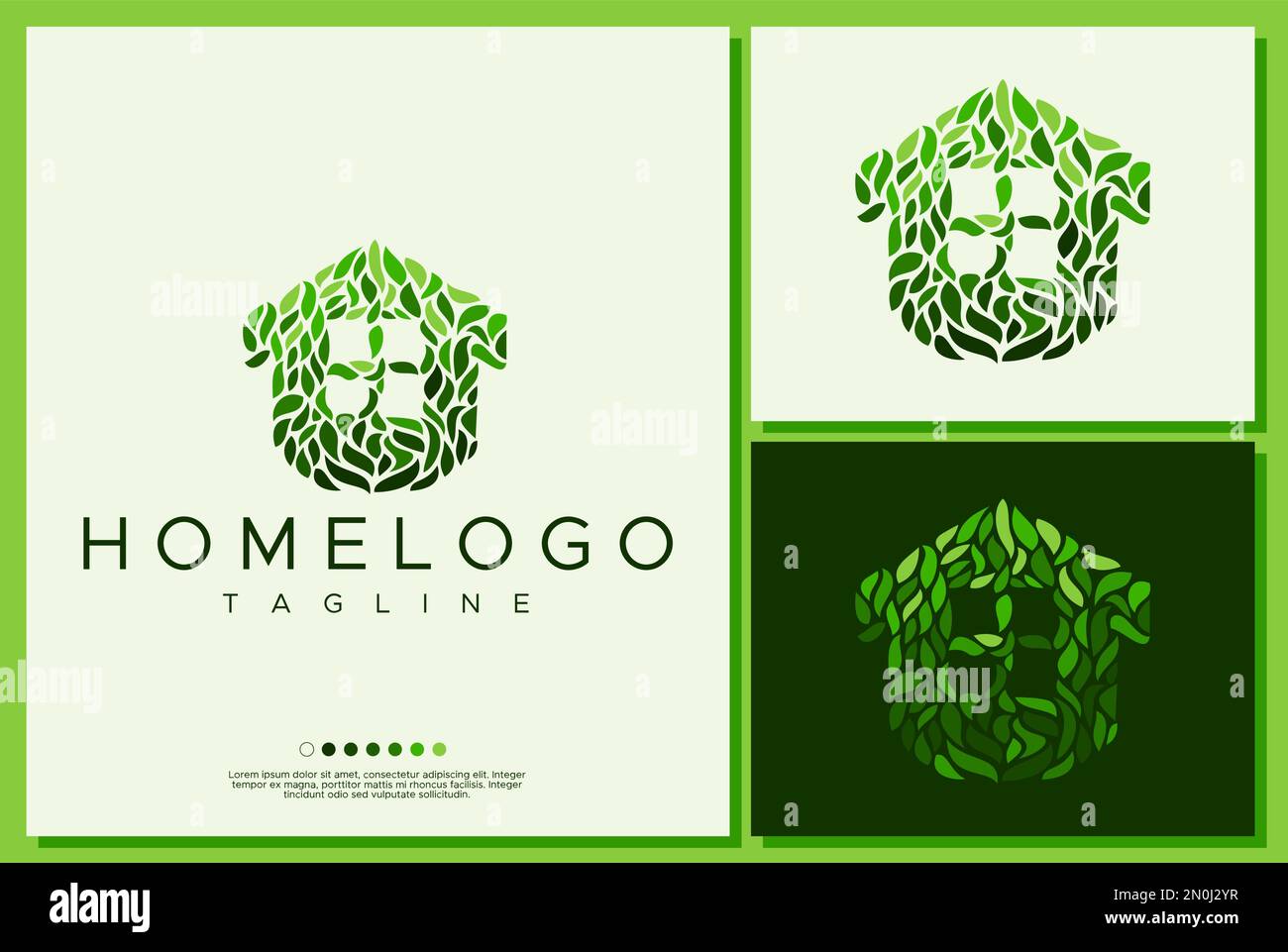 Greenhouse logo design template. Leaf house logo branding vector Stock ...