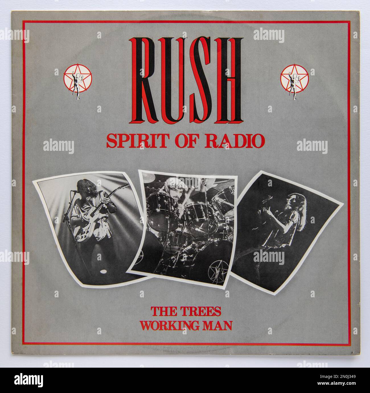 Picture cover of the 12 inch single version of Spirit of Radio by Rush