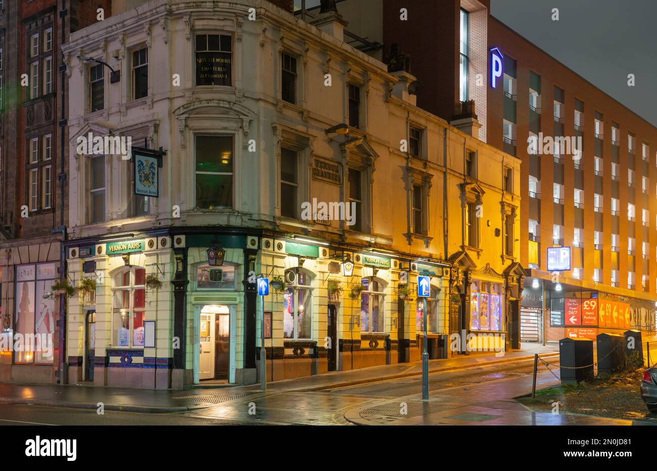 The Vernon Arms Public House, Vernon Street, Liverpool. Pictured in December 2022. Stock Photo