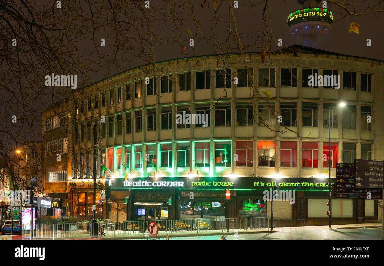 The Celtic Corner Public House, 43 Ranelagh Street, Liverpool. St John
