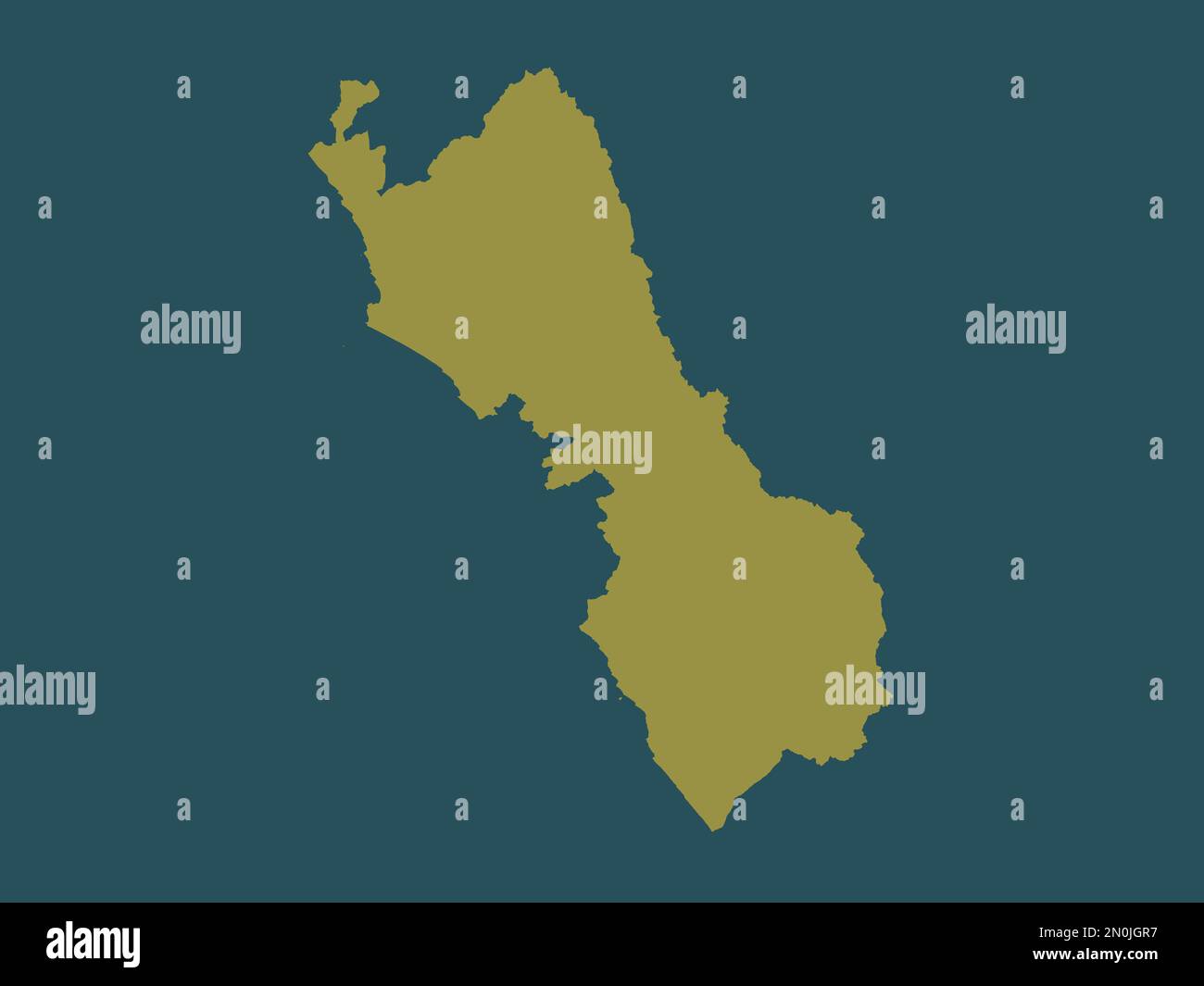 Lima, region of Peru. Solid color shape Stock Photo