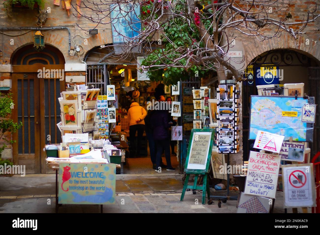 The Bookstore In Venice In The Streets Of Italy Stock Photo Alamy