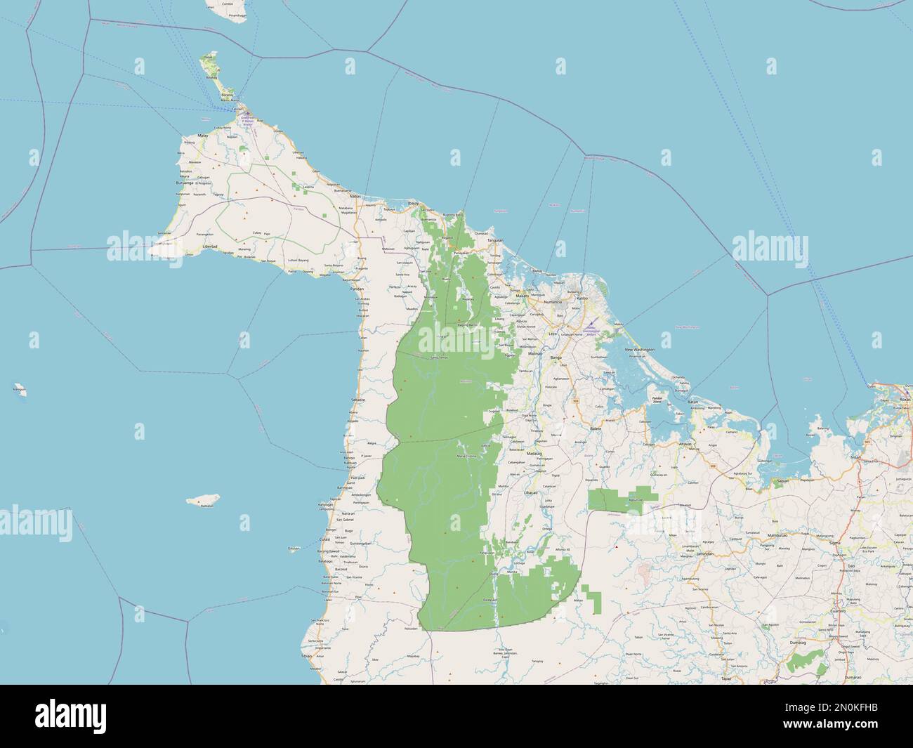 Aklan, province of Philippines. Open Street Map Stock Photo