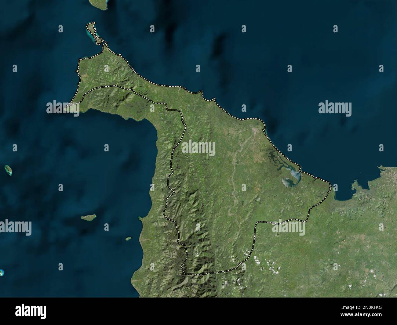 Aklan, province of Philippines. Low resolution satellite map Stock Photo