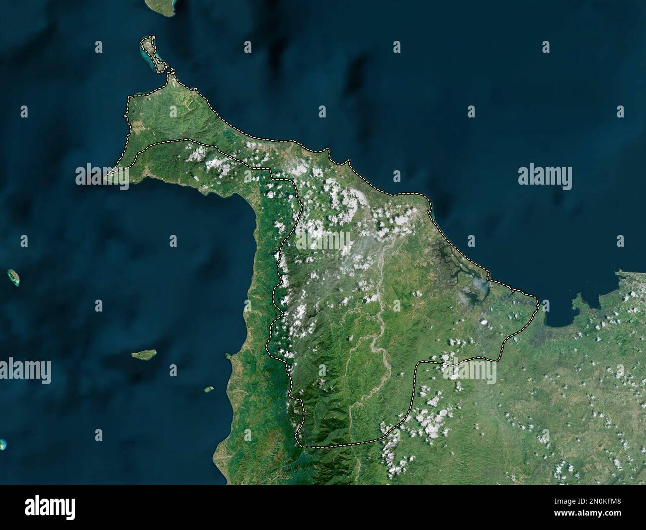 Aklan, province of Philippines. High resolution satellite map Stock Photo