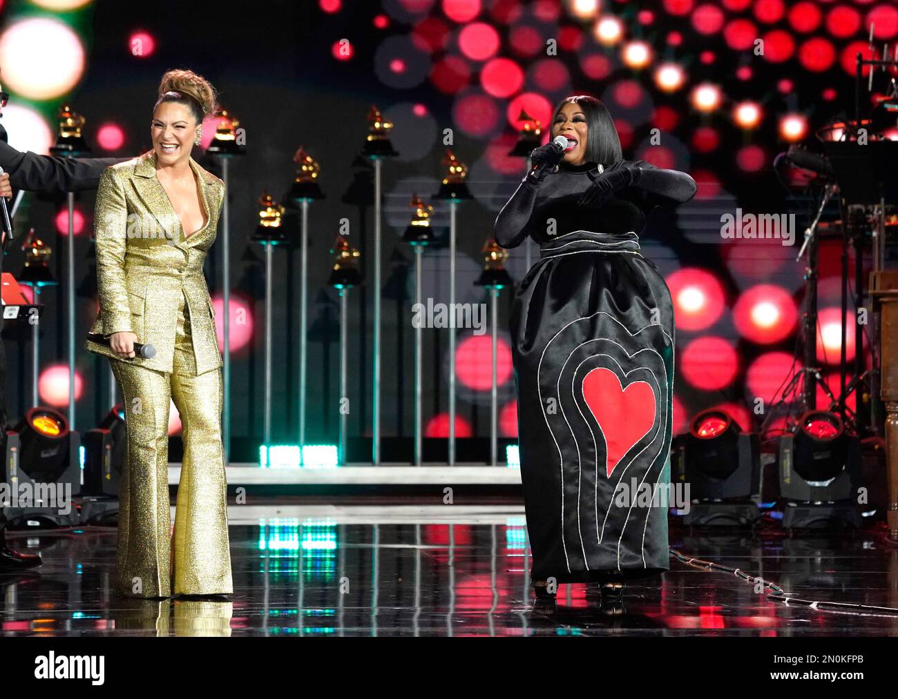 Shoshana Bean, left, and Maranda Curtis perform at the 65th annual