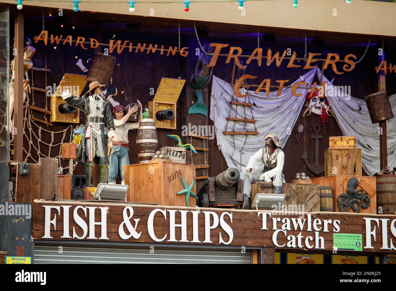 The "Trawlers Catch" a distinctive Fish and Chip shop on the main road