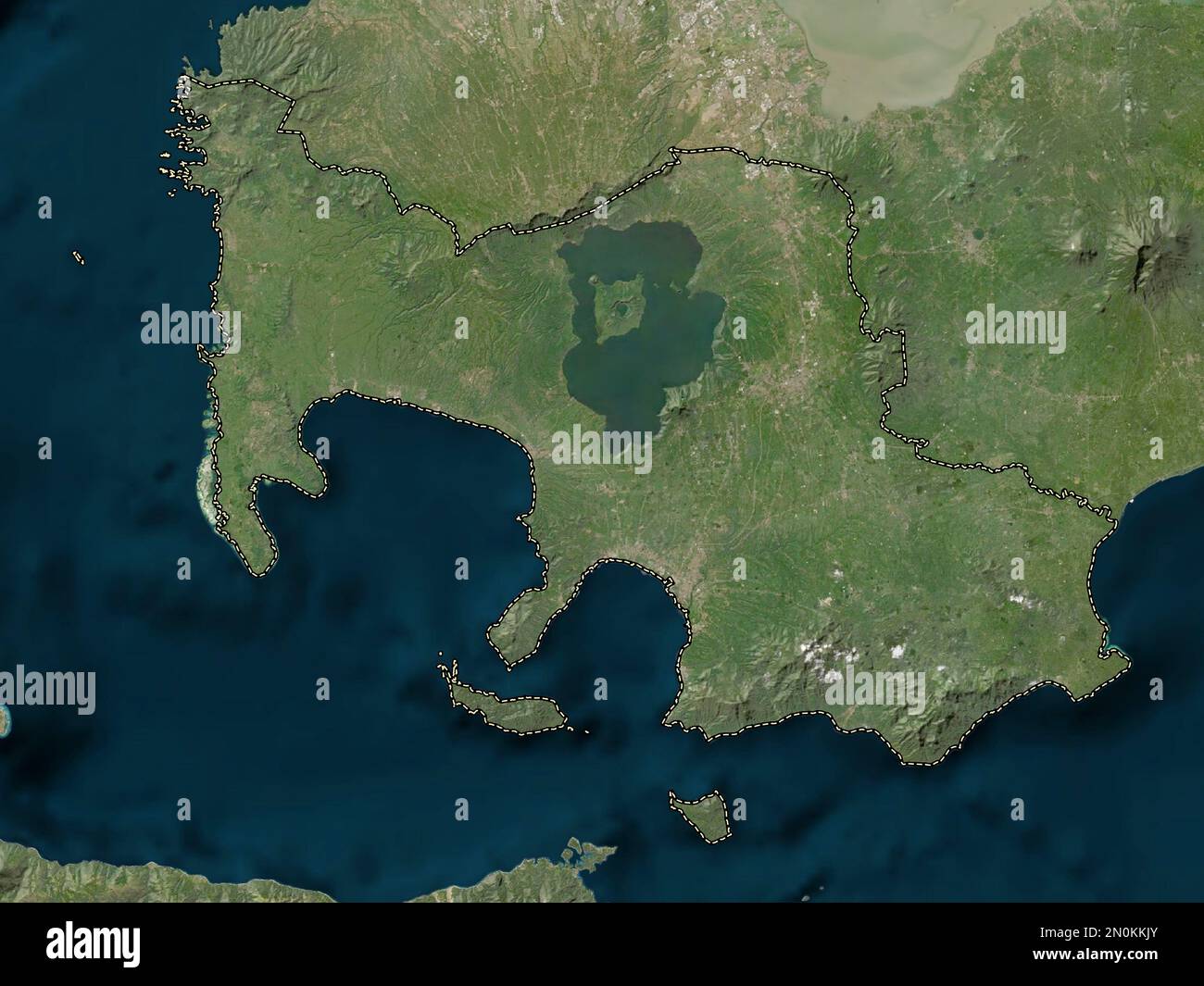 Batangas, province of Philippines. Low resolution satellite map Stock Photo