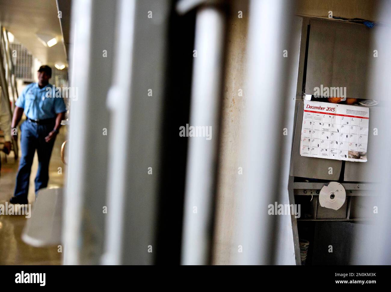 A calendar hangs inside a prisoner s cell on death row at the