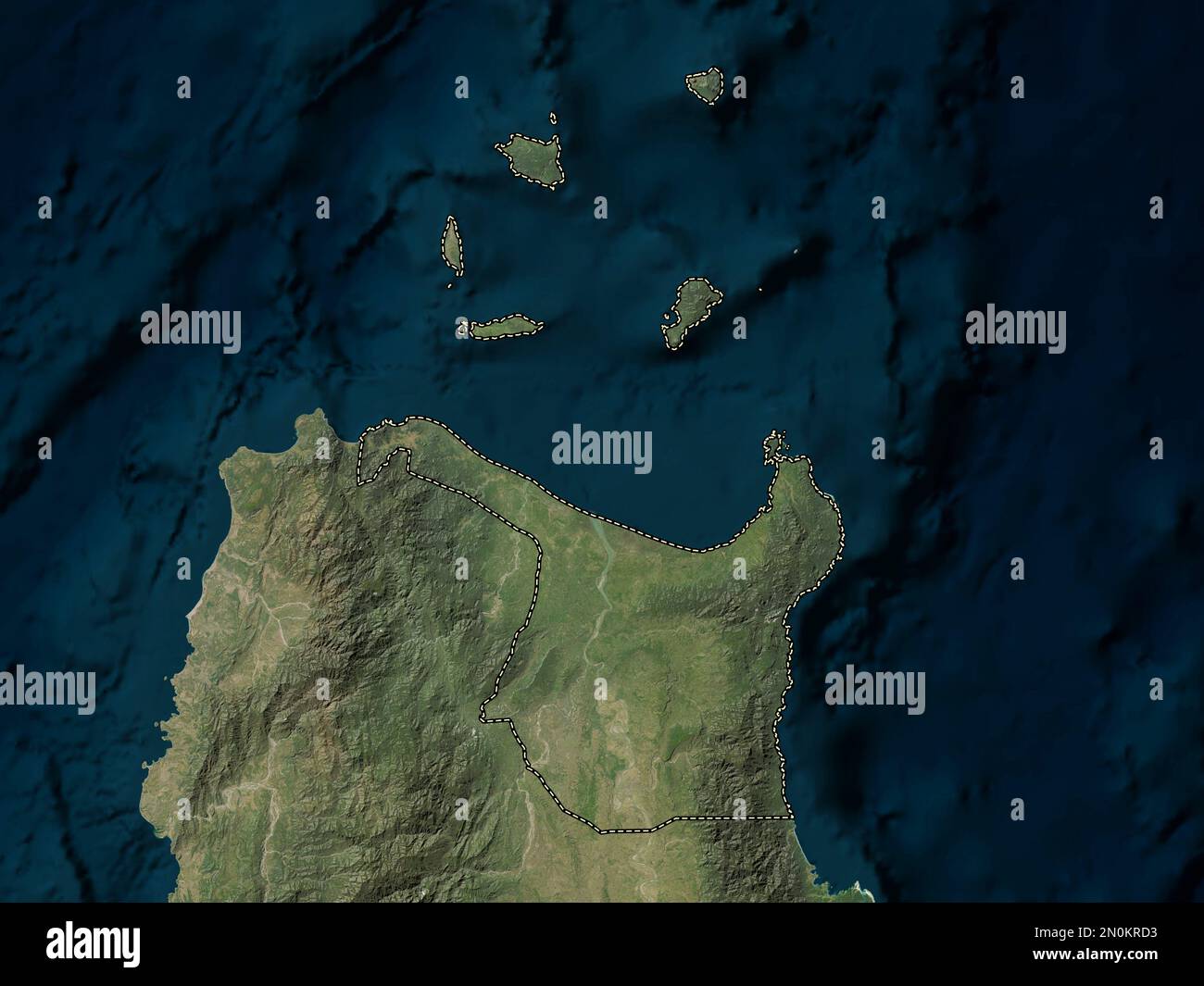 Cagayan, province of Philippines. Low resolution satellite map Stock Photo