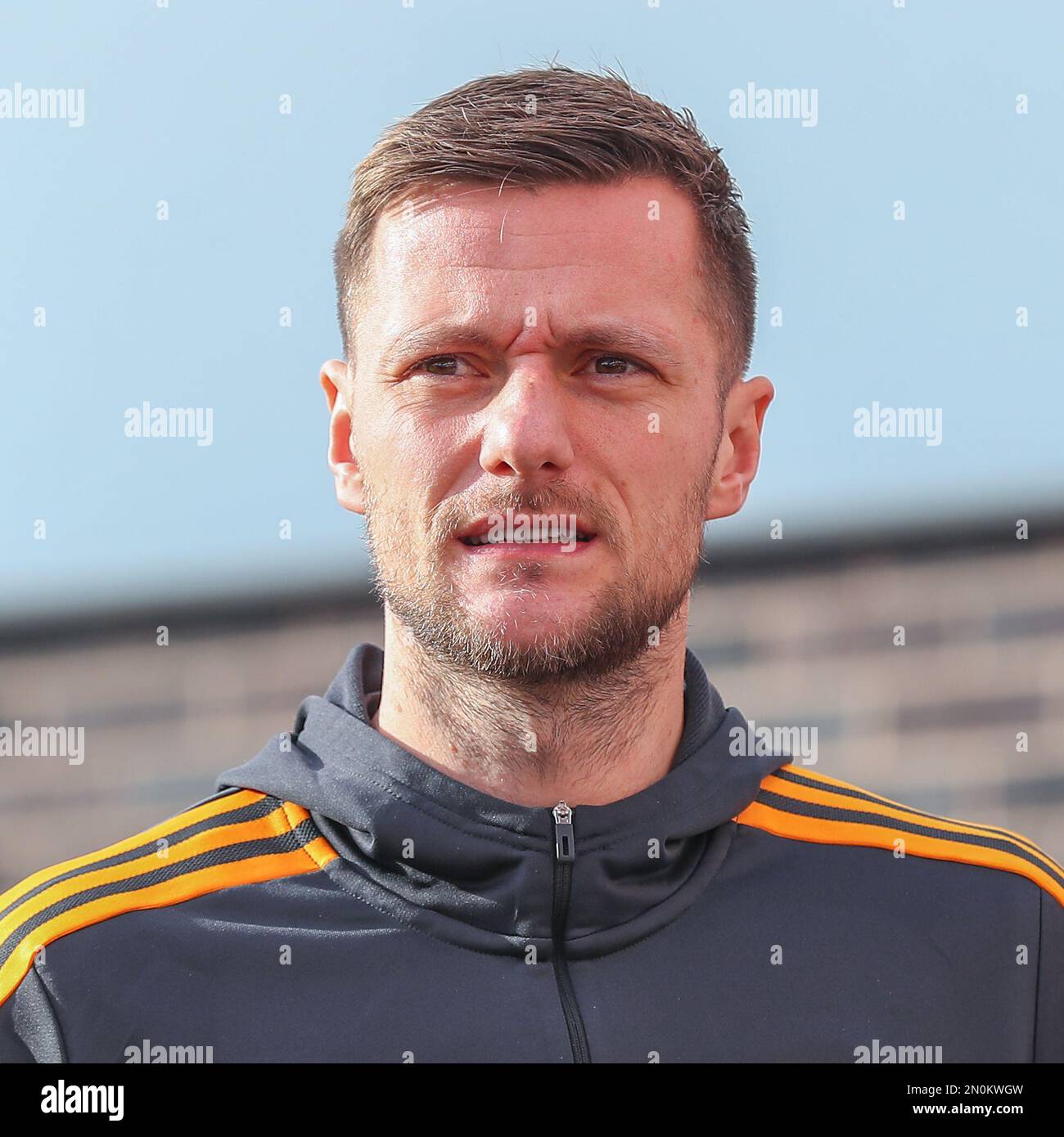 Liam Cooper #6 of Leeds United arrives ahead of the Premier League Liam Cooper #6 of Leeds United arrives ahead of the Premier League