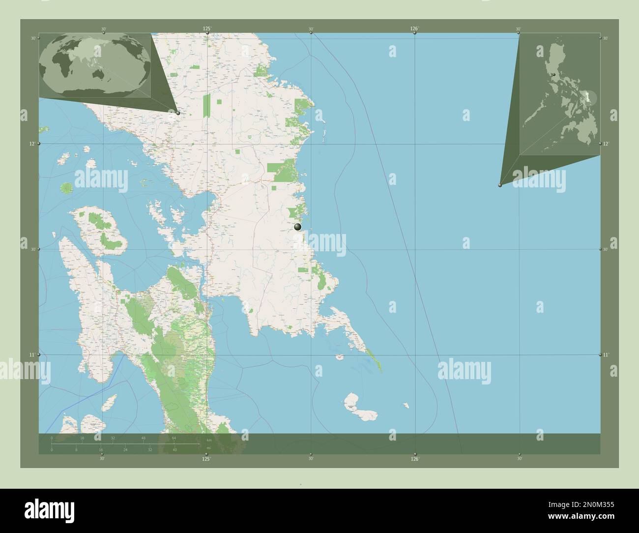 Eastern Samar province of Philippines - Eastern Samar Province Of Philippines Open Street Map Corner Auxiliary Location Maps 2N0M355 