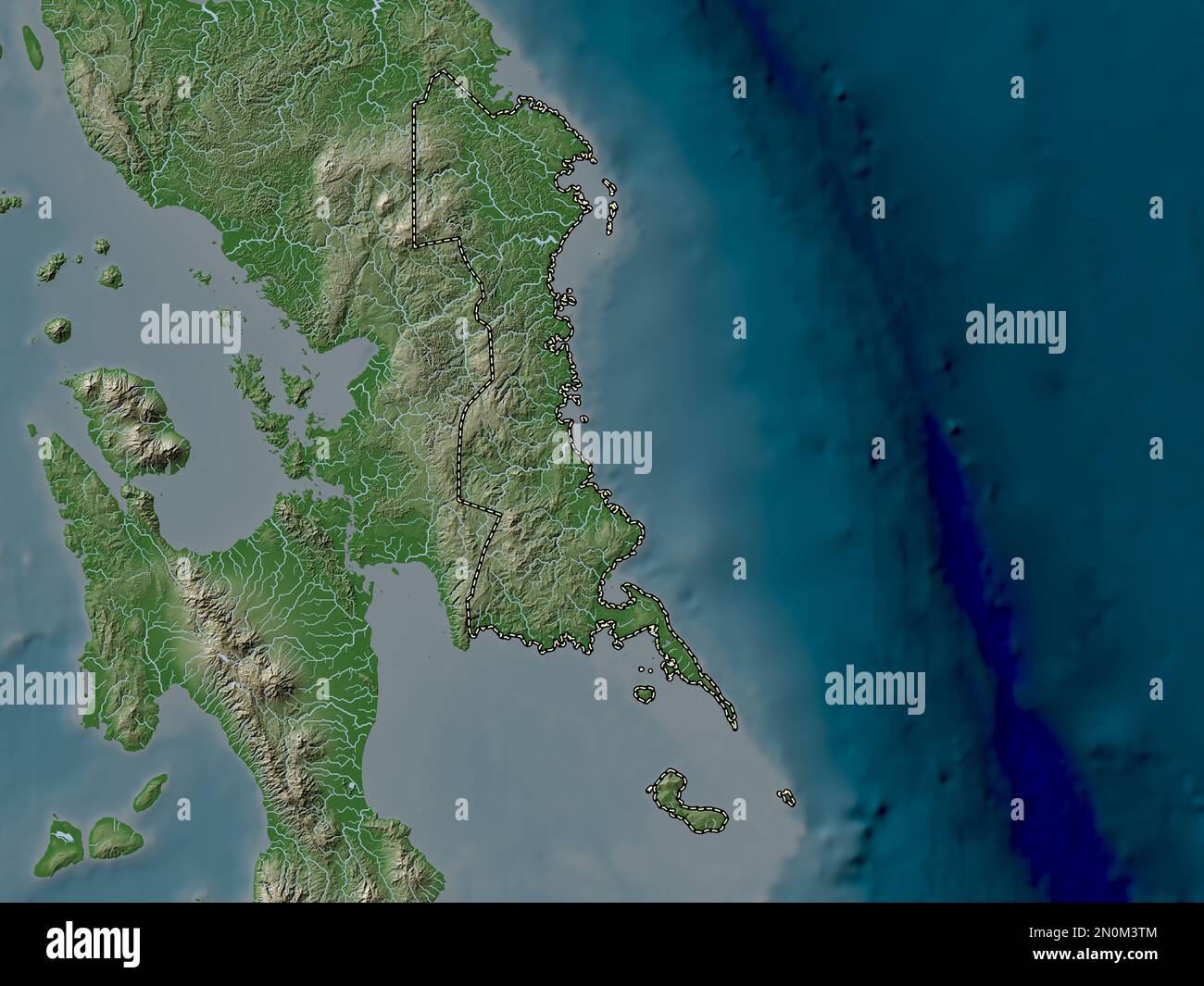 Eastern Samar province of Philippines - Eastern Samar Province Of Philippines Elevation Map Colored In Wiki Style With Lakes And Rivers 2N0M3TM 