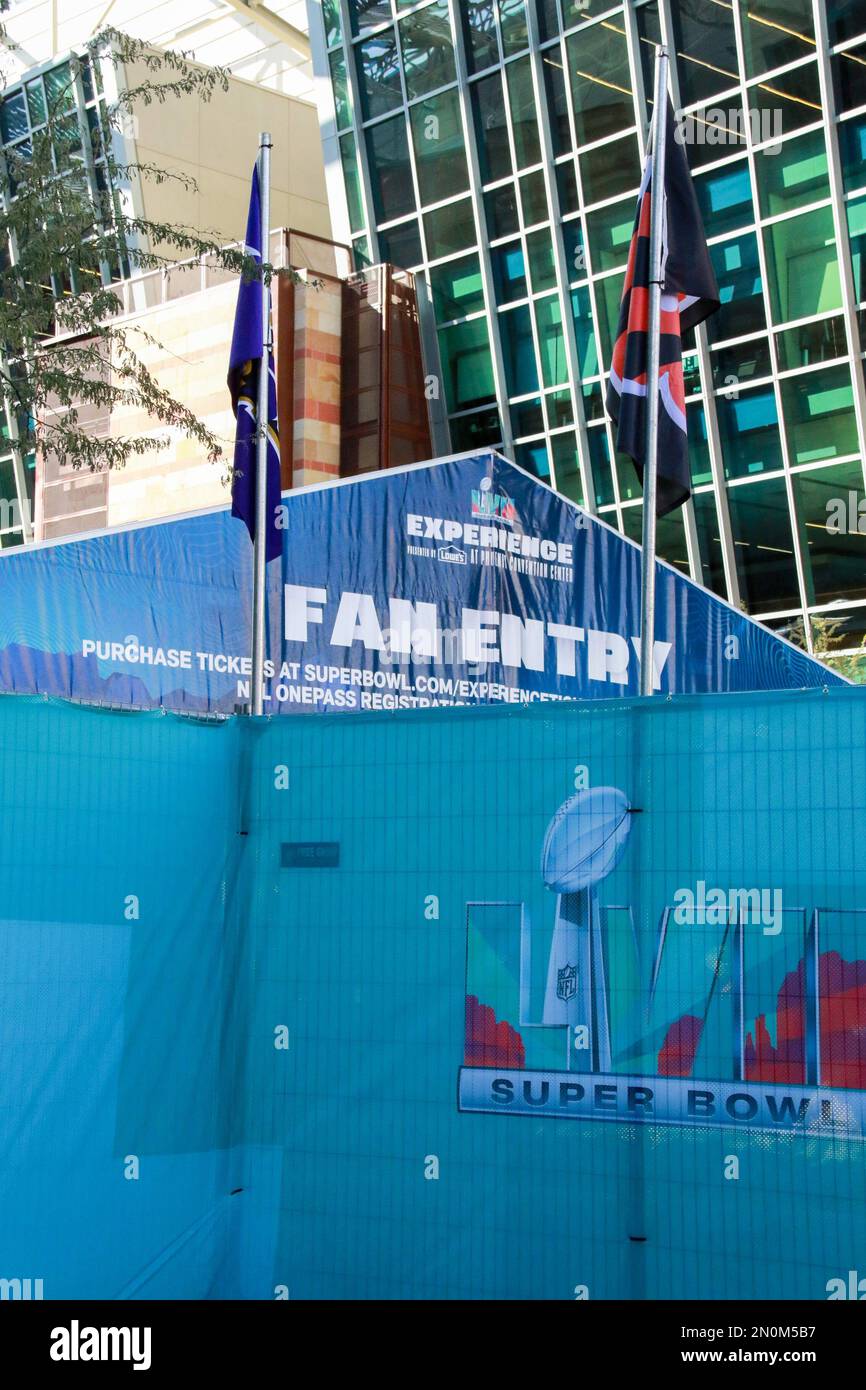 Public entrance to the Super Bowl experience at the Phoenix Convention