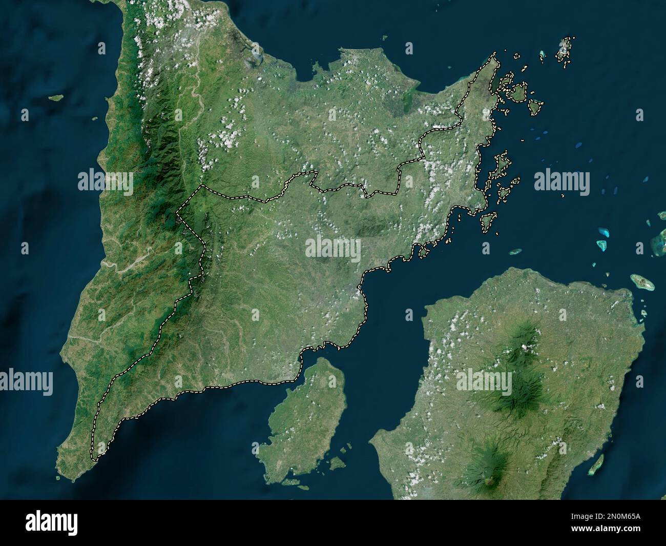 Iloilo, province of Philippines. High resolution satellite map Stock