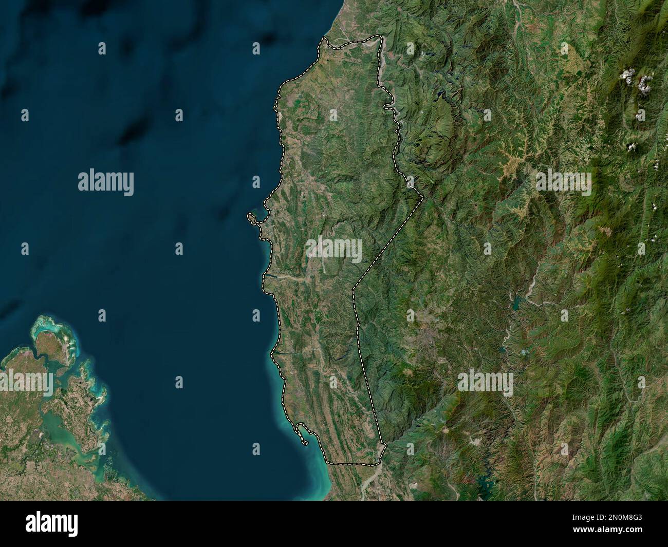 La Union, province of Philippines. High resolution satellite map Stock Photo