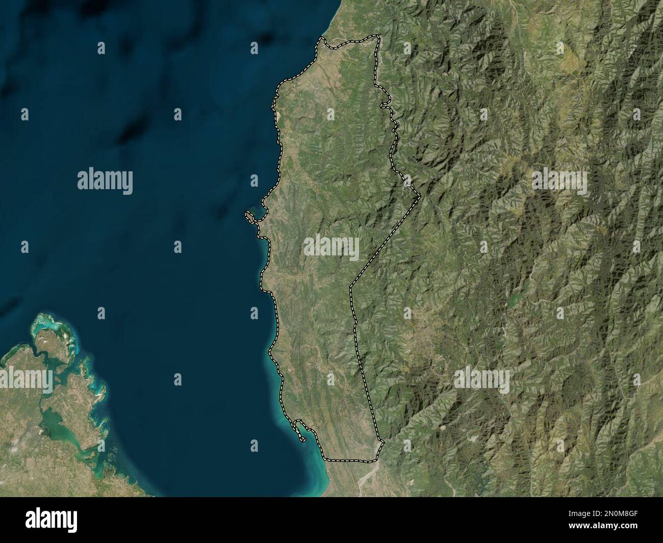 La Union, province of Philippines. Low resolution satellite map Stock Photo