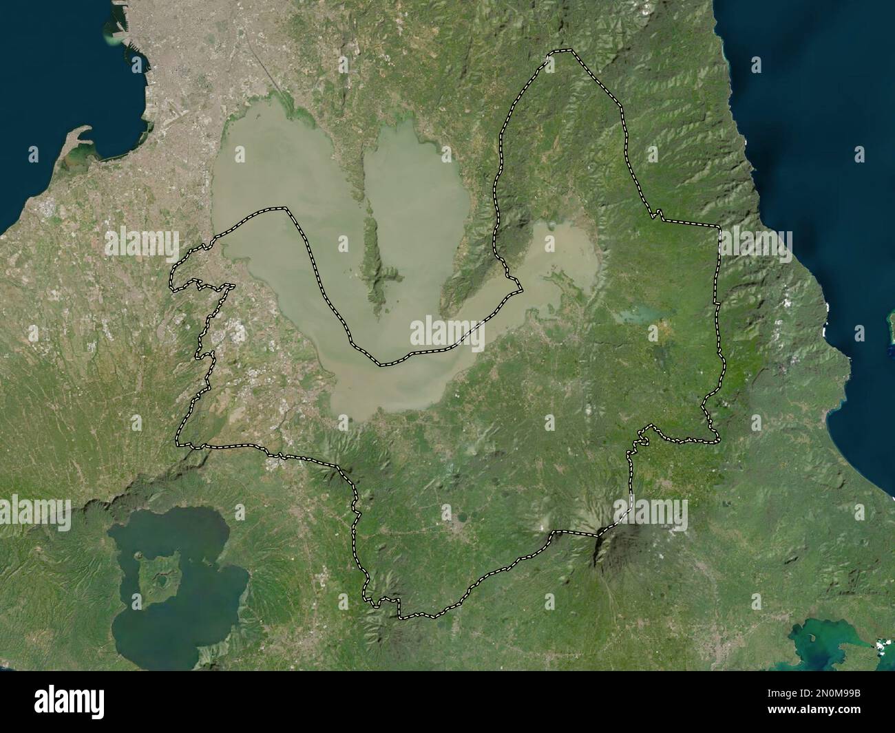 Laguna, province of Philippines. Low resolution satellite map Stock Photo Alamy