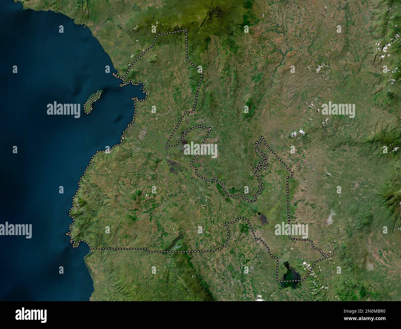 Maguindanao, province of Philippines. High resolution satellite map Stock Photo