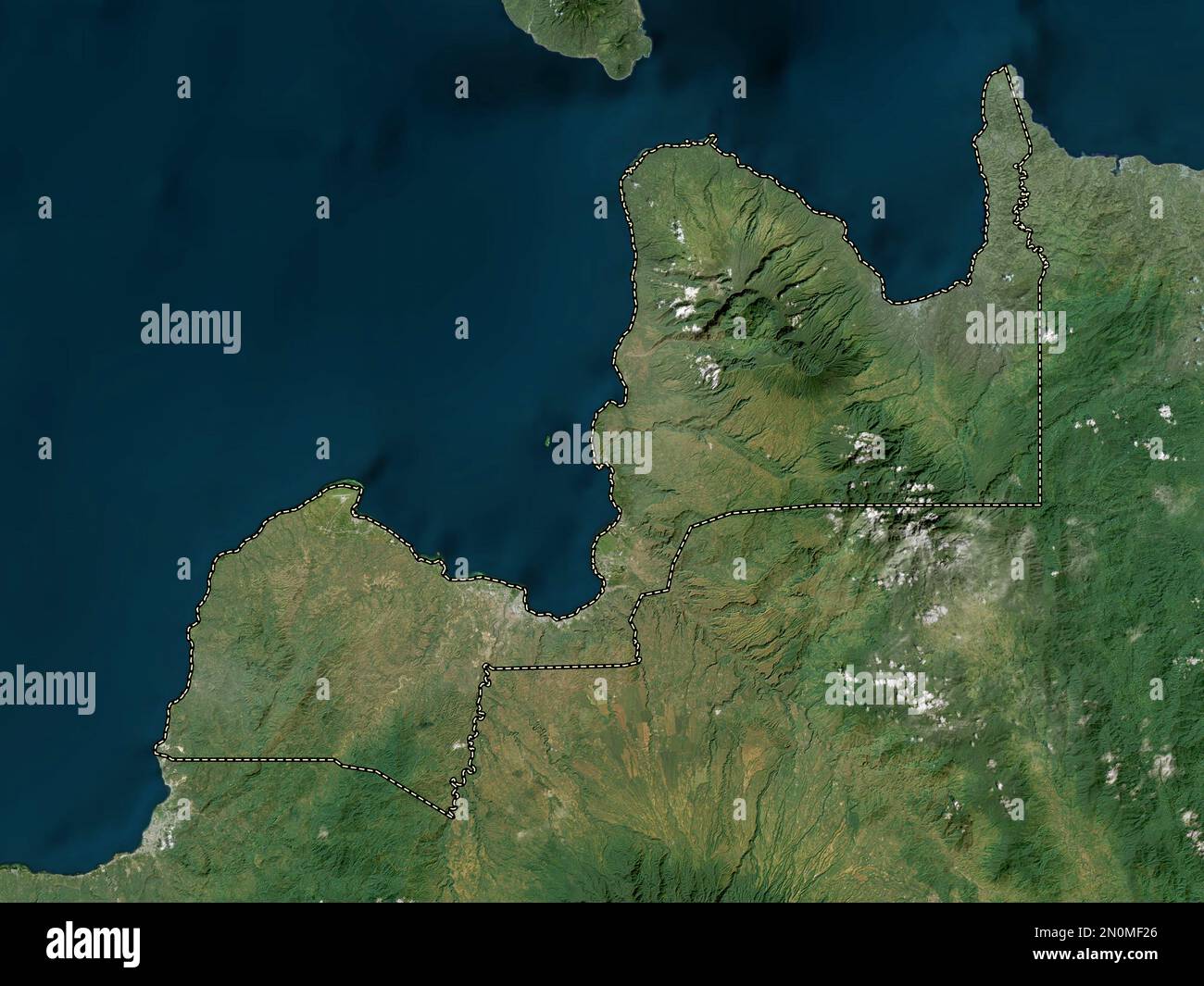 Misamis Oriental, province of Philippines. High resolution satellite map Stock Photo
