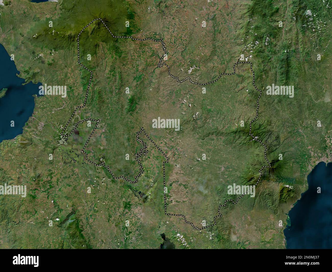 North Cotabato, province of Philippines. High resolution satellite map Stock Photo
