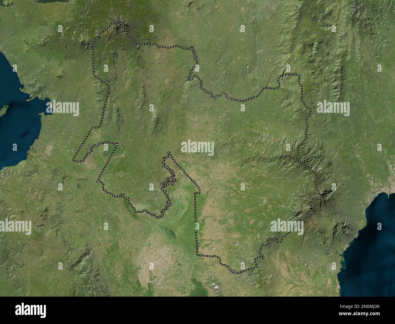 North Cotabato, province of Philippines. Low resolution satellite map Stock Photo