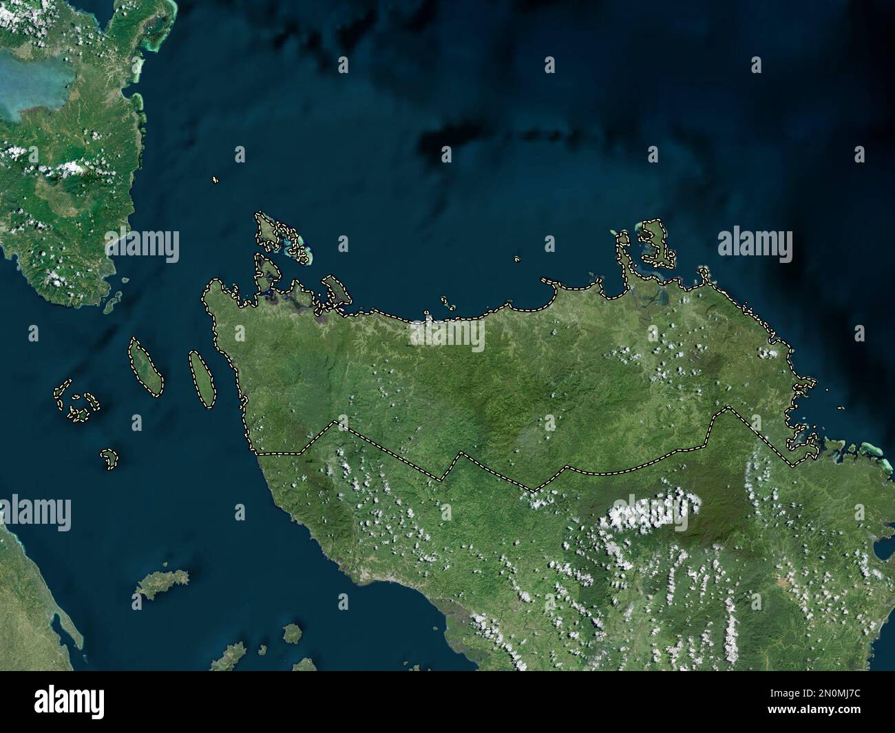 Northern Samar, province of Philippines. High resolution satellite map Stock Photo