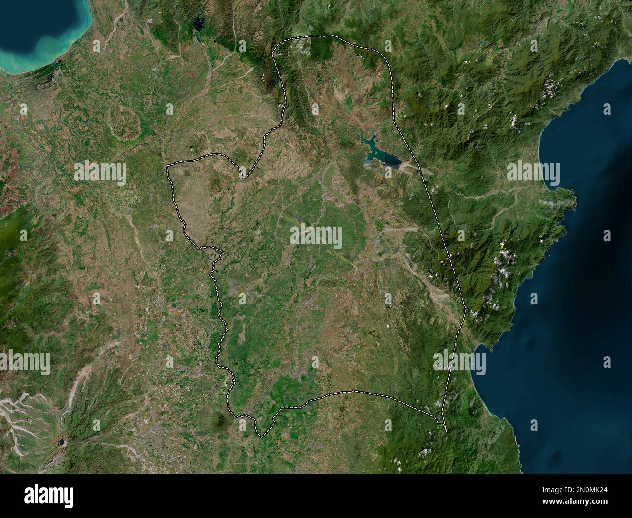 Nueva Ecija, province of Philippines. High resolution satellite map Stock Photo