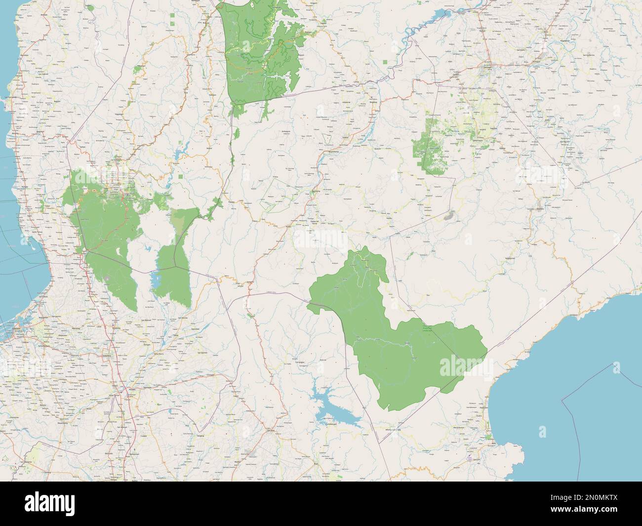 Nueva Vizcaya, province of Philippines. Open Street Map. Locations of major  cities of the region. Corner auxiliary location maps Stock Photo - Alamy