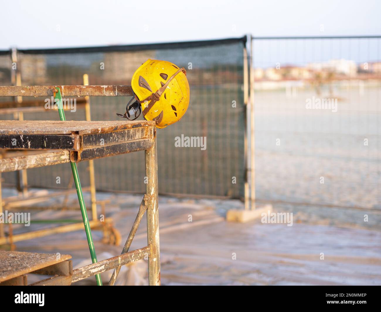 Helmet and safety glasses (example of personal protective equipment