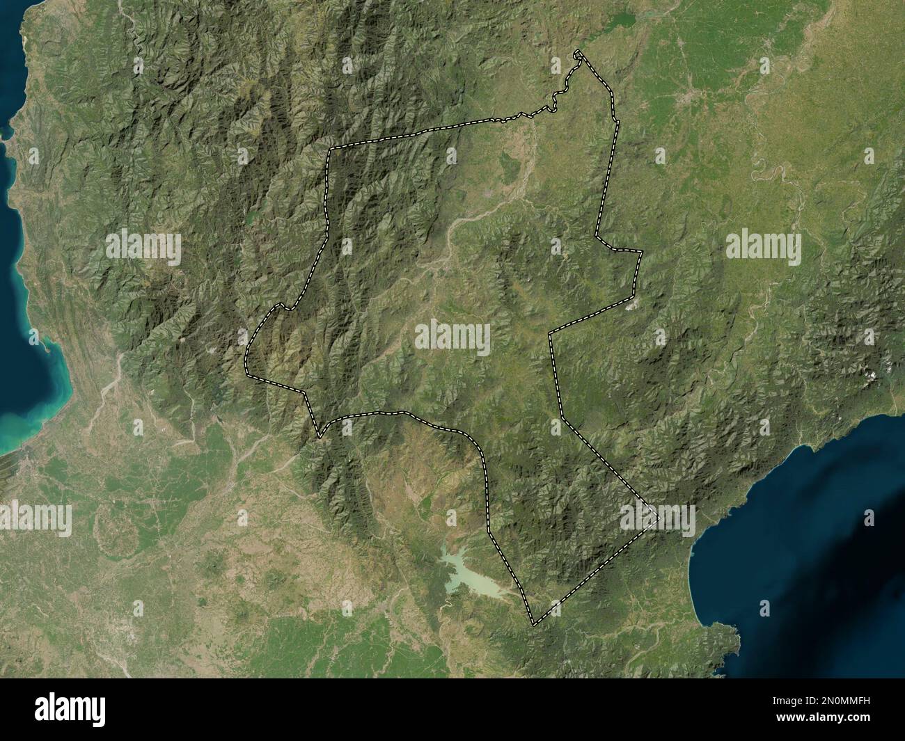 Nueva Vizcaya, province of Philippines. Low resolution satellite map ...