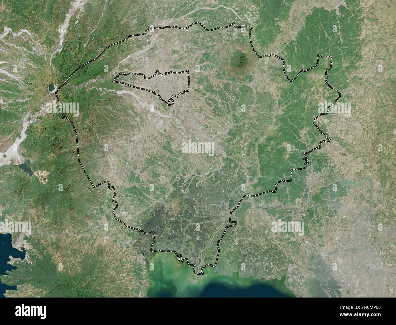Pampanga, province of Philippines. High resolution satellite map Stock