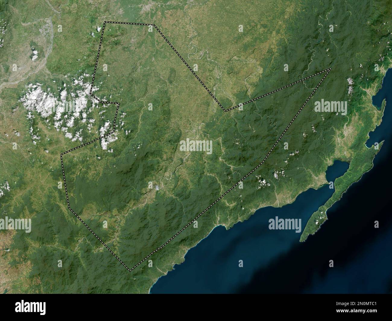 Quirino, province of Philippines. High resolution satellite map Stock Photo