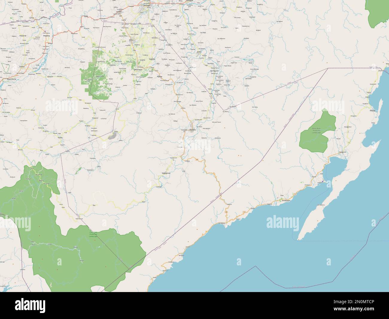 Quirino, province of Philippines. Open Street Map Stock Photo